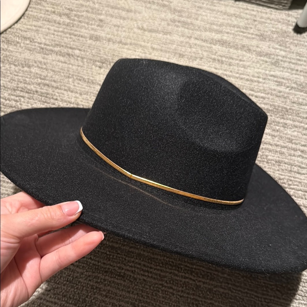 Hat with Gold Accent
